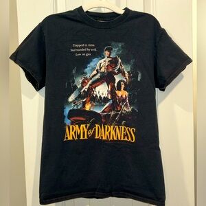 Army of Darkness movie cover black tshirt